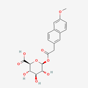 molecular formula C19H20O9 B587821 Demethyl Naproxen Acyl-|A-D-glucuronide CAS No. 91488-21-0