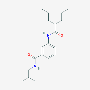 molecular formula C19H30N2O2 B5878218 N-(2-methylpropyl)-3-[(2-propylpentanoyl)amino]benzamide 