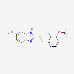 molecular formula C18H19N3O3S B587822 4-Acetyloxy Omeprazole Sulfide CAS No. 1359829-71-2