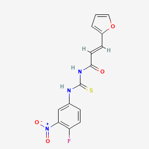 molecular formula C14H10FN3O4S B5878258 (2E)-N-[(4-fluoro-3-nitrophenyl)carbamothioyl]-3-(furan-2-yl)prop-2-enamide 