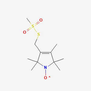 molecular formula C11H20NO3S2 B587830 (3-{[(Methanesulfonyl)sulfanyl]methyl}-2,2,4,5,5-pentamethyl-2,5-dihydro-1H-pyrrol-1-yl)oxidanyl CAS No. 339072-96-7