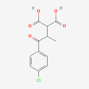 2-[1-(4-Chlorophenyl)-1-oxopropan-2-yl]propanedioic acid