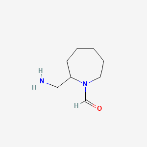 molecular formula C8H16N2O B587840 2-(Aminomethyl)azepane-1-carbaldehyde CAS No. 145544-76-9