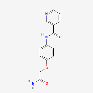 molecular formula C14H13N3O3 B5878447 N-[4-(2-amino-2-oxoethoxy)phenyl]pyridine-3-carboxamide 