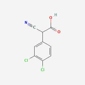 molecular formula C9H5Cl2NO2 B587851 2-Cyano-2-(3,4-dichlorophenyl)acetic acid CAS No. 141516-10-1