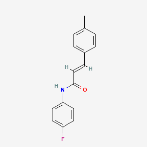 molecular formula C16H14FNO B5878574 (2E)-N-(4-fluorophenyl)-3-(4-methylphenyl)prop-2-enamide 