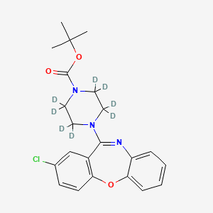 molecular formula C22H24ClN3O3 B587862 N-tert-Butoxycarbonyl Amoxapine-d8 CAS No. 1246814-71-0