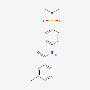 molecular formula C16H18N2O3S B5878711 N-[4-(dimethylsulfamoyl)phenyl]-3-methylbenzamide 