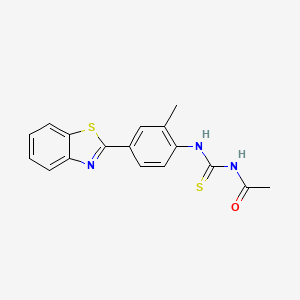 molecular formula C17H15N3OS2 B5878720 N-{[4-(1,3-benzothiazol-2-yl)-2-methylphenyl]carbamothioyl}acetamide 