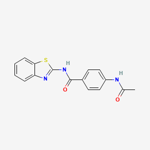molecular formula C16H13N3O2S B5878734 N-(1,3-benzothiazol-2-yl)-4-acetamidobenzamide 
