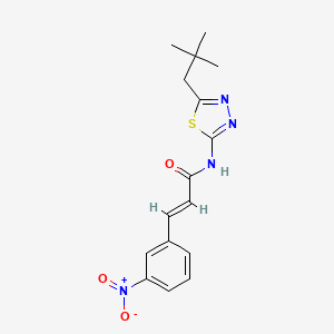 molecular formula C16H18N4O3S B5878738 (E)-N-(5-NEOPENTYL-1,3,4-THIADIAZOL-2-YL)-3-(3-NITROPHENYL)-2-PROPENAMIDE 
