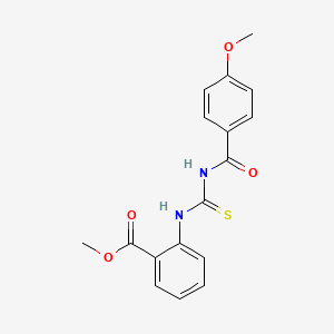 molecular formula C17H16N2O4S B5878758 Methyl 2-[(4-methoxybenzoyl)carbamothioylamino]benzoate 