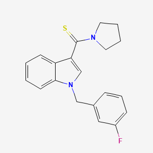 molecular formula C20H19FN2S B5878850 1-[(3-FLUOROPHENYL)METHYL]-3-(PYRROLIDINE-1-CARBOTHIOYL)-1H-INDOLE 