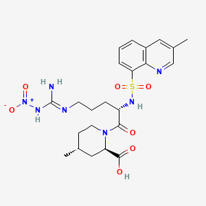 (2R,4R)-1-[(2S)-5-[[Imino(nitroamino)methyl]amino]-2-[[(3-methyl-8-quinolinyl)sulfonyl]amino]-1-oxopentyl]-4-methyl-2-piperidinecarboxylic acid
