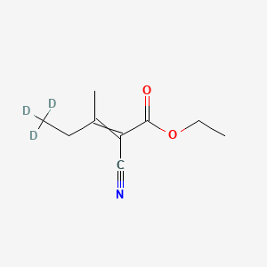 (E/Z)-2-Cyano-3-methyl-2-pentenoic Acid Ethyl Ester-d3