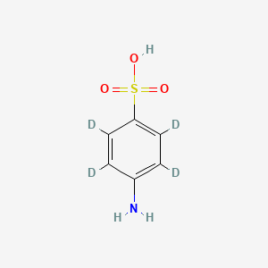 molecular formula C6H7NO3S B587902 Sulfanilic Acid-d4 CAS No. 1235219-21-2