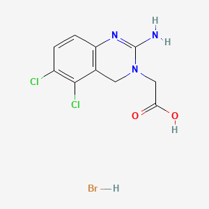 2-(2-amino-5,6-dichloro-4H-quinazolin-3-yl)acetic acid;hydrobromide