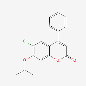 molecular formula C18H15ClO3 B5879313 6-chloro-4-phenyl-7-(propan-2-yloxy)-2H-chromen-2-one 