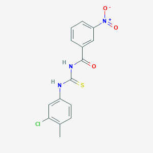 molecular formula C15H12ClN3O3S B5879523 N-[(3-chloro-4-methylphenyl)carbamothioyl]-3-nitrobenzamide CAS No. 6471-43-8