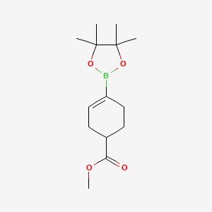 molecular formula C14H23BO4 B587953 Methyl 4-(4,4,5,5-tetramethyl-1,3,2-dioxaborolan-2-yl)cyclohex-3-enecarboxylate CAS No. 151075-20-6