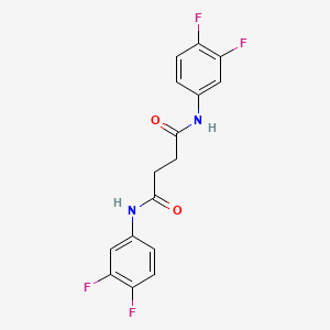 molecular formula C16H12F4N2O2 B5879534 N,N'-bis(3,4-difluorophenyl)butanediamide 