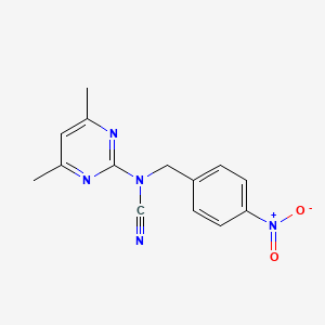molecular formula C14H13N5O2 B5879550 N-(4,6-DIMETHYL-2-PYRIMIDINYL)-N-(4-NITROBENZYL)CYANAMIDE 