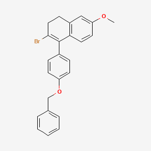 2-Bromo-3,4-dihydro-6-methoxy-1-[4-(phenylmethoxy)phenyl]naphthalene