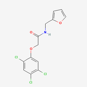 molecular formula C13H10Cl3NO3 B5879646 N-(furan-2-ylmethyl)-2-(2,4,5-trichlorophenoxy)acetamide 