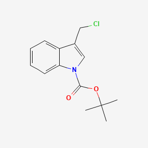 molecular formula C14H16ClNO2 B587969 tert-butyl 3-(chloromethyl)indole-1-carboxylate CAS No. 862704-32-3