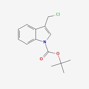 molecular formula C14H16ClNO2 B587969 3-(Chloromethyl)-1H-indole-1-carboxylic Acid 1,1-Dimethylethyl Ester CAS No. 862704-32-3