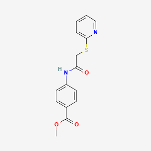 molecular formula C15H14N2O3S B5879752 METHYL 4-[2-(PYRIDIN-2-YLSULFANYL)ACETAMIDO]BENZOATE 