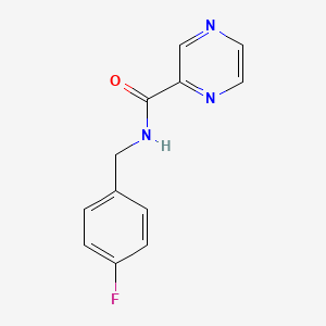 molecular formula C12H10FN3O B5879776 N-[(4-fluorophenyl)methyl]pyrazine-2-carboxamide 