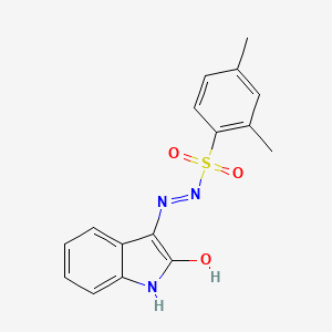 molecular formula C16H15N3O3S B5879787 N-[(2-hydroxy-1H-indol-3-yl)imino]-2,4-dimethylbenzenesulfonamide 