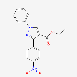 molecular formula C18H15N3O4 B5879849 Ethyl 3-(4-nitrophenyl)-1-phenylpyrazole-4-carboxylate 