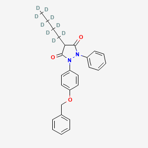 molecular formula C26H26N2O3 B587987 4'-O-Benzyl Oxyphenbutazone-d9 CAS No. 1246820-01-8