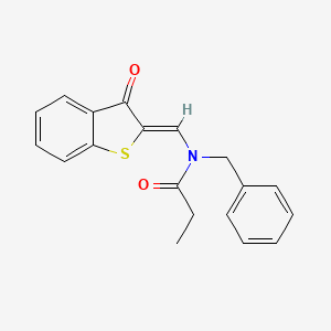 molecular formula C19H17NO2S B5879871 N-BENZYL-N-{[(2Z)-3-OXO-2,3-DIHYDRO-1-BENZOTHIOPHEN-2-YLIDENE]METHYL}PROPANAMIDE 
