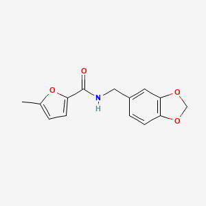 molecular formula C14H13NO4 B5879913 N-[(2H-13-BENZODIOXOL-5-YL)METHYL]-5-METHYLFURAN-2-CARBOXAMIDE 