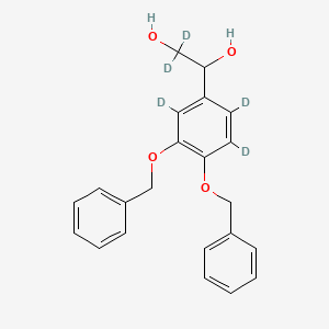 molecular formula C22H22O4 B587993 [3,4-Bis(benzyloxy)phenyl]-1,2-ethanediol-d5 CAS No. 1794960-44-3