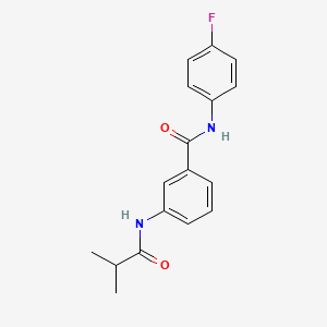 molecular formula C17H17FN2O2 B5879981 N-(4-FLUOROPHENYL)-3-(2-METHYLPROPANAMIDO)BENZAMIDE 