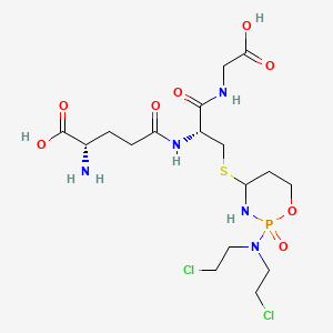 molecular formula C17H30Cl2N5O8PS B587999 L-gamma-Glutamyl-S-{2-[bis(2-chloroethyl)amino]-2-oxo-1,3,2lambda~5~-oxazaphosphinan-4-yl}-L-cysteinylglycine CAS No. 77273-67-7