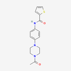 molecular formula C17H19N3O2S B5880004 N-[4-(4-acetylpiperazin-1-yl)phenyl]thiophene-2-carboxamide 
