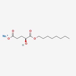molecular formula C13H23NaO5 B588002 (2S)-2-Hydroxyglutaric Acid Octyl Ester Sodium Salt CAS No. 1391067-96-1