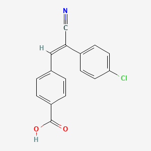 molecular formula C16H10ClNO2 B5880105 4-[(E)-2-(4-chlorophenyl)-2-cyanoethenyl]benzoic acid 
