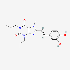 molecular formula C20H24N4O4 B588011 (E)-8-(3,4-Dihydroxystyryl)-7-methyl-1,3-dipropylxanthine CAS No. 151539-46-7