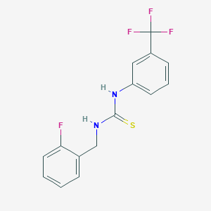 molecular formula C15H12F4N2S B5880247 N-(2-fluorobenzyl)-N'-[3-(trifluoromethyl)phenyl]thiourea 