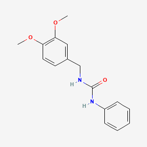 molecular formula C16H18N2O3 B5880329 3-[(3,4-Dimethoxyphenyl)methyl]-1-phenylurea 