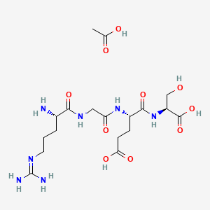 molecular formula C18H33N7O10 B588036 Arg-Gly-Glu-Ser acetate salt CAS No. 159002-32-1