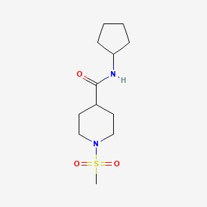 molecular formula C12H22N2O3S B5880380 N~4~-CYCLOPENTYL-1-(METHYLSULFONYL)-4-PIPERIDINECARBOXAMIDE 