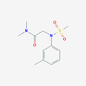 molecular formula C12H18N2O3S B5880399 N,N-dimethyl-2-(3-methyl-N-methylsulfonylanilino)acetamide 