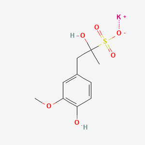 molecular formula C10H13KO6S B588041 Potassium 2-hydroxy-1-(4-hydroxy-3-methoxyphenyl)propane-2-sulfonate CAS No. 1316753-66-8